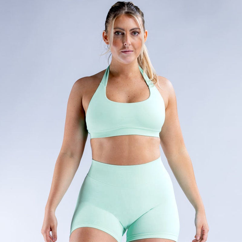Dfyne High-Elastic Nude Halter Beautiful Back Large Backless Yoga Bra Sports Fitness Intimates Yoga Clothes For Women - Image 1